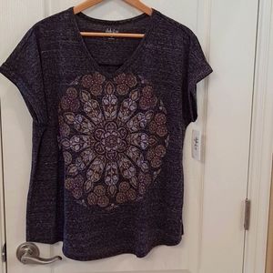 Style & Co. Plus v neck t shirt, size 0X